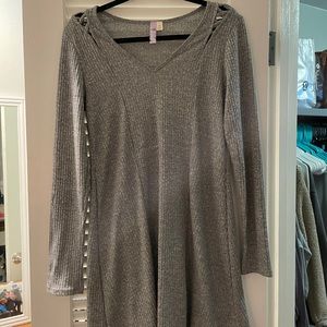 Grey sweater dress